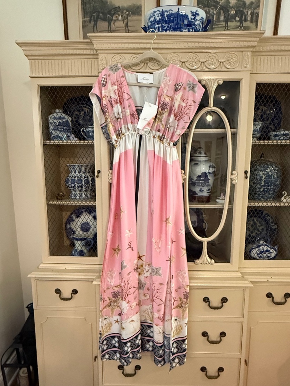 Kasia maxi dress w/ beach theme